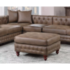 Crawford 4-Seater Faux Leather L-Shape Corner Sofa – Brown