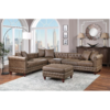 Crawford 4-Seater Faux Leather L-Shape Corner Sofa – Brown