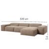 Reem 3-Seater Boucle L-Shape Sofa