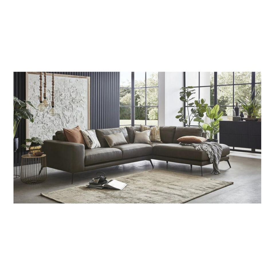 Tristan 3-Seater Leather L-Shape Sofa…