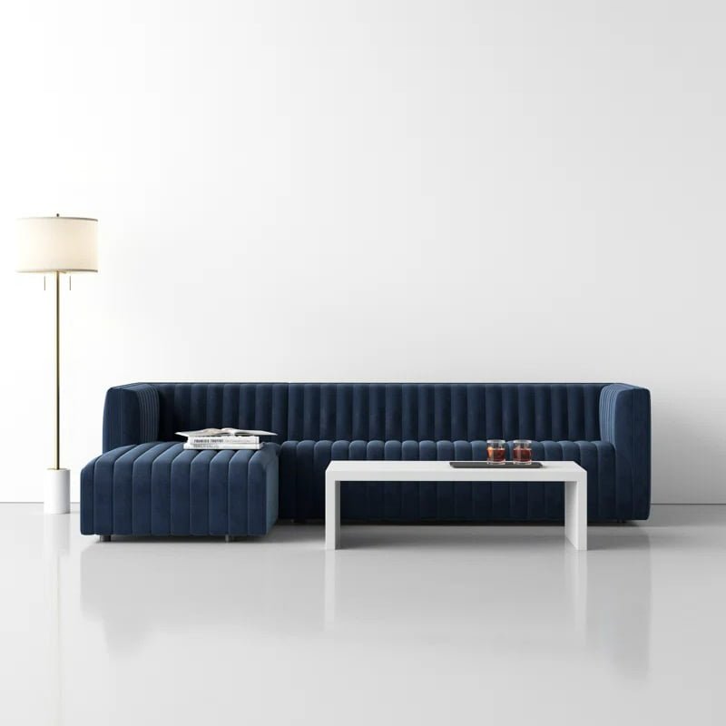 Dekalb 3-Seater L-Shape Sofa Blue