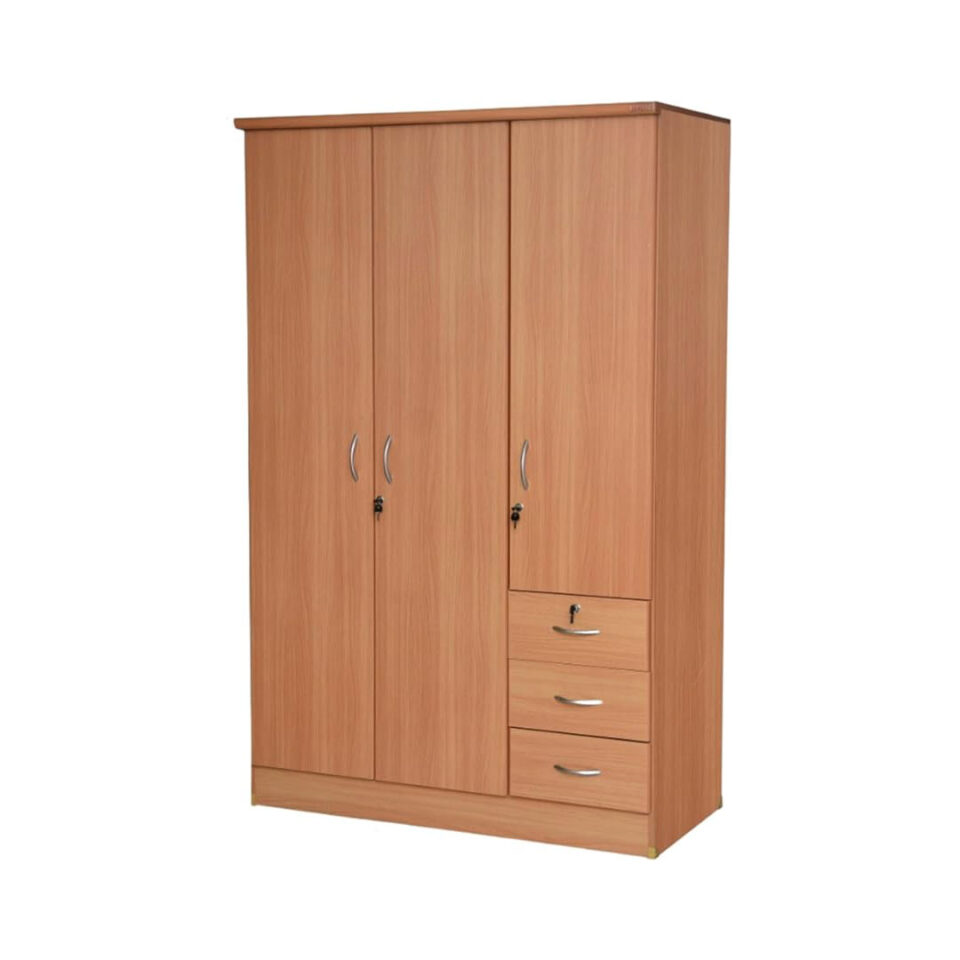 Karnak CASPIAN 3-Door Wardrobe with Drawers and Shelves…