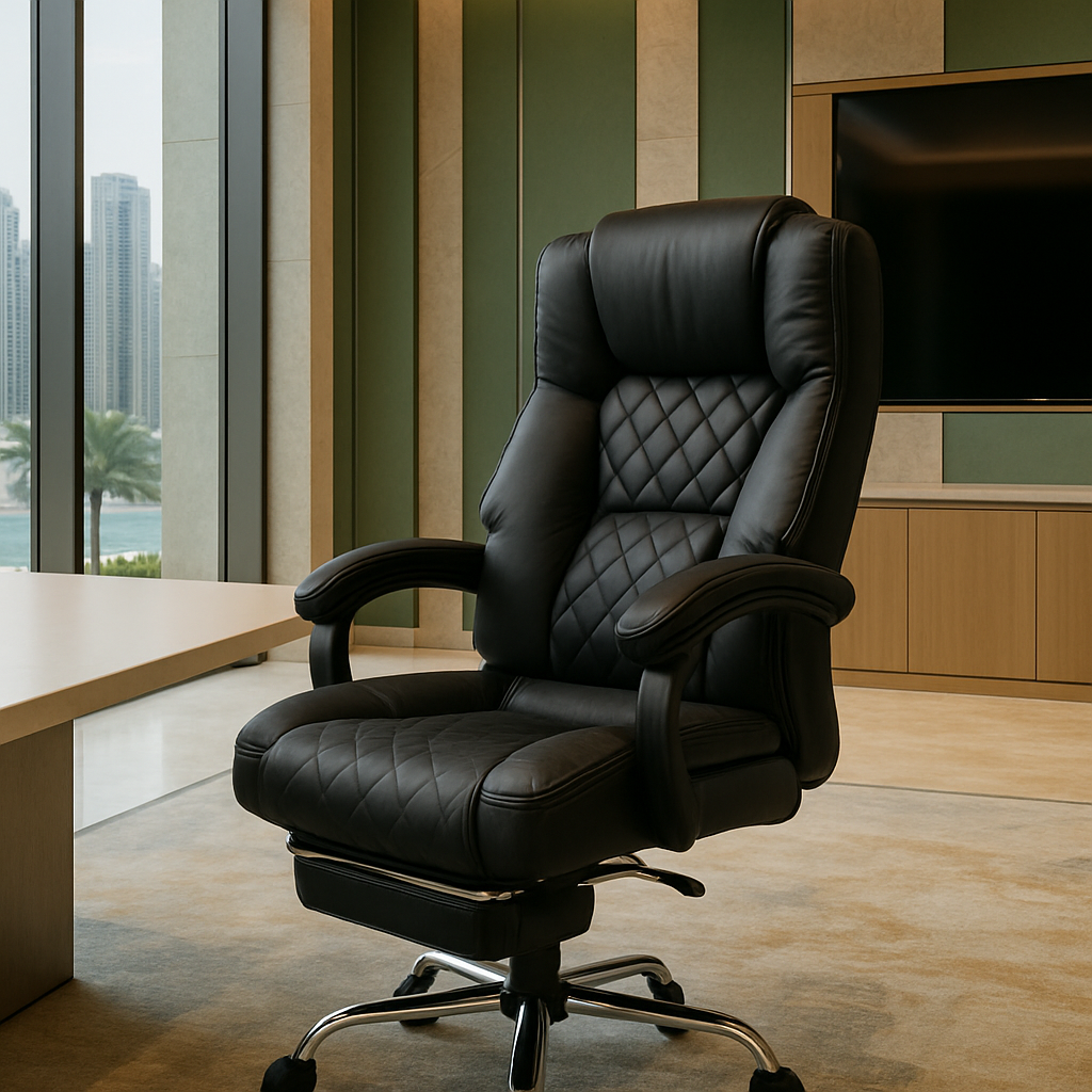 Karnak Executive Office Chair – PU Leather Diamond Pattern