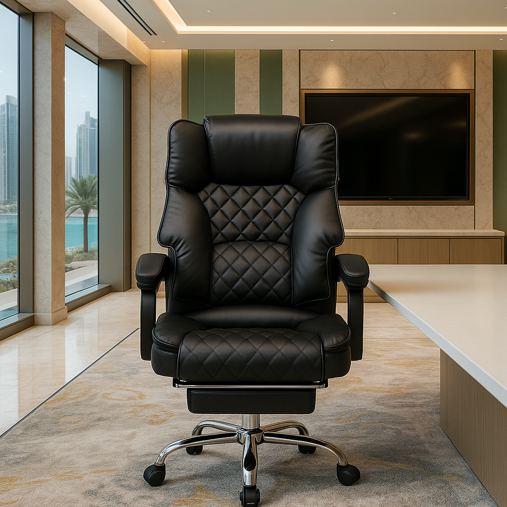Karnak Executive Office Chair – PU Leather Diamond Pattern