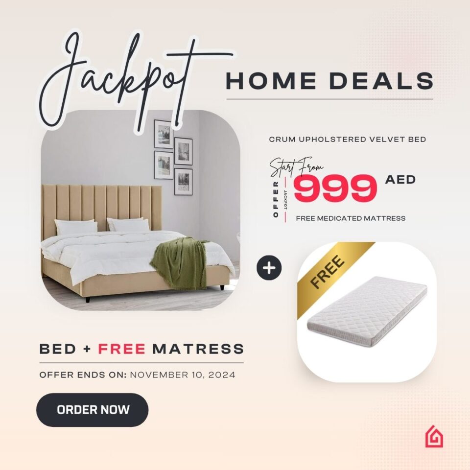 Unlock the Crum Upholstered Velvet Bed Experience: Get a FREE Medical Mattress with Our Jackpot Home…