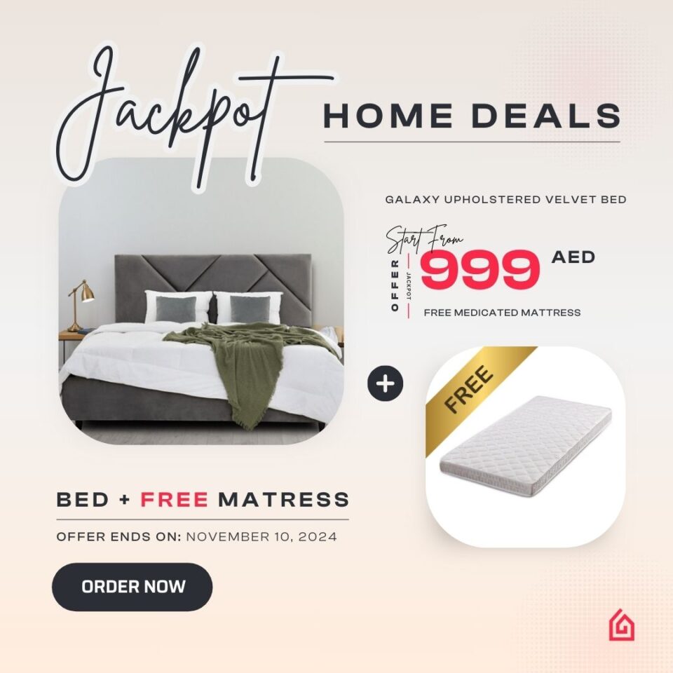 Unlock the Galaxy Upholstered Velvet Bed Experience: Get a FREE Medical Mattress with Our Jackpot Ho…