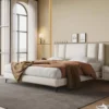 Lazi Luxury Modern Leather Wrap Bed Frame for Bedroom