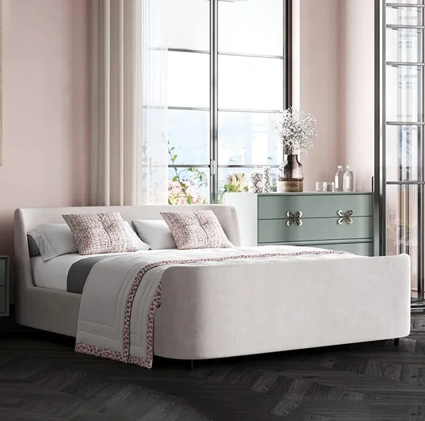 Aliah Headboard Bed Luxury Modern Bed Frame for Bedroom…