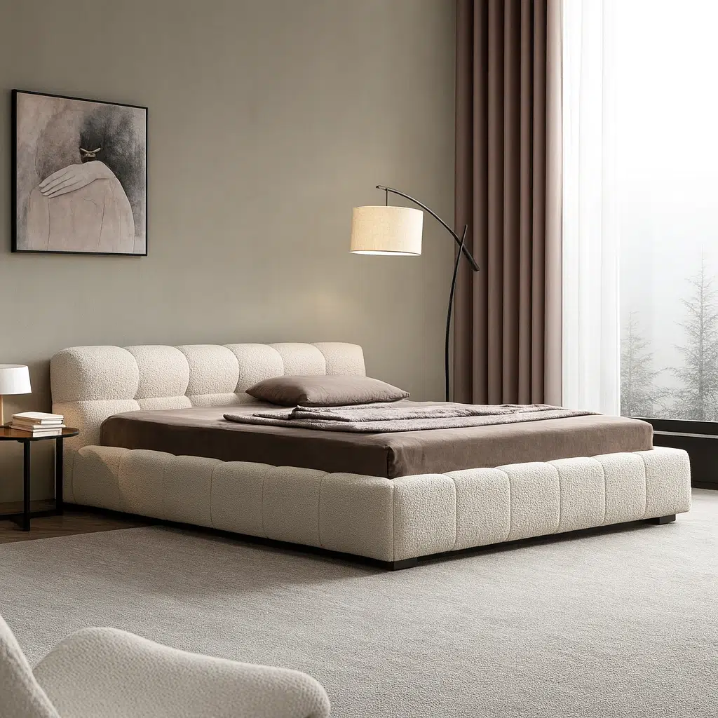Belloa Boucle Upholstered Bed
