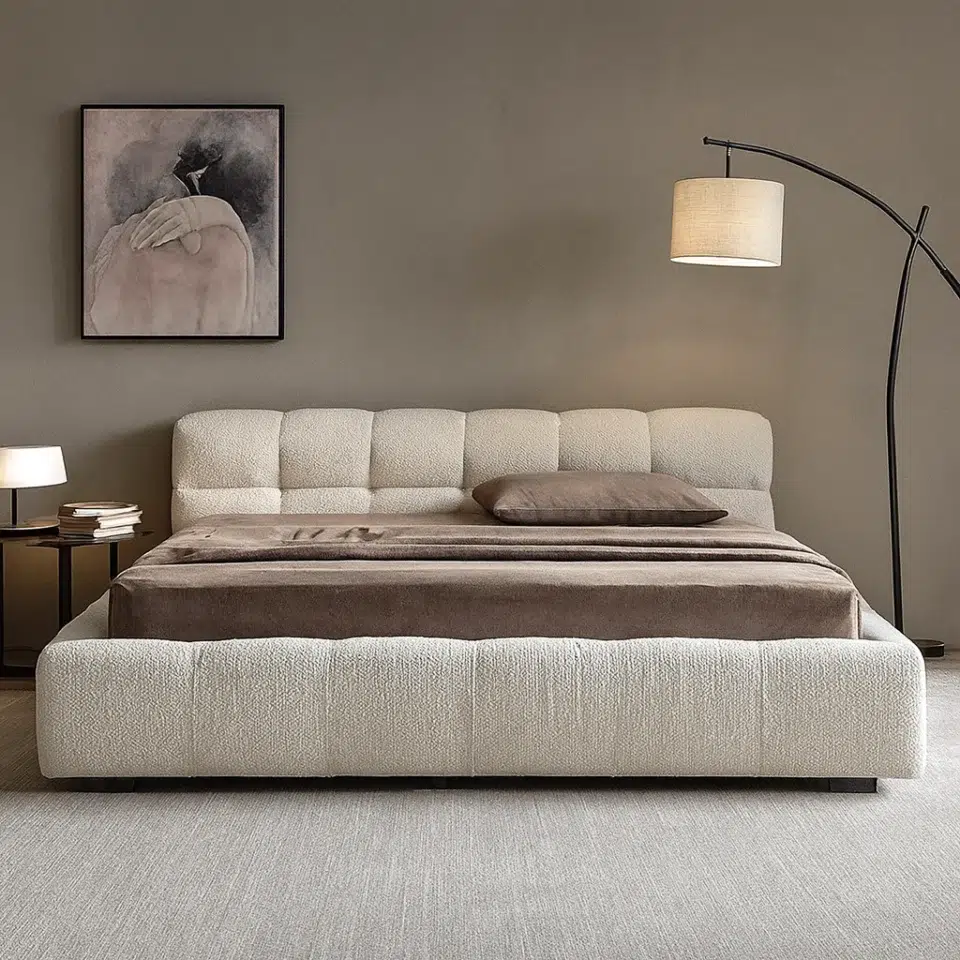Belloa Boucle Upholstered Bed