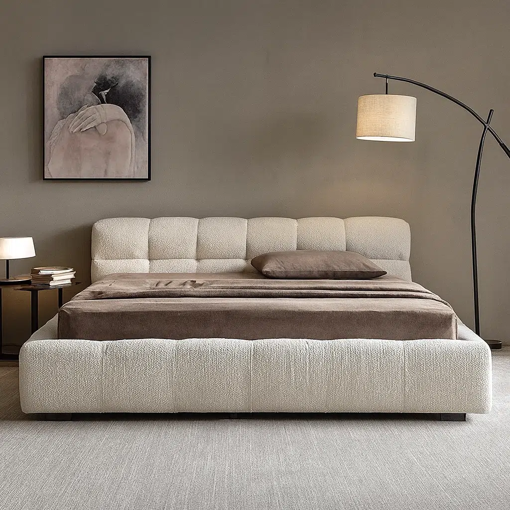 Belloa Boucle Upholstered Bed