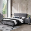 Farah Upholstered Bed Luxury Modern Bed Frame for Bedroom