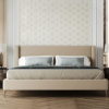 Kyiv Winged Headboard Bed  Luxury Modern Bed Frame for Bedroom