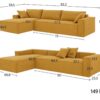 Lavi Style Modular Sectional Sofa L-Shaped Sleeper Sofa