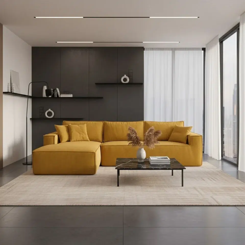 Lavi Style Modular Sectional Sofa L-Shaped Sleeper Sofa…