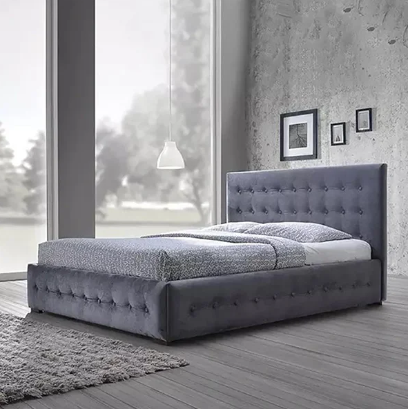 Mila Tuftied Fabric Bed Luxury Modern Bed Frame for Bedroom…