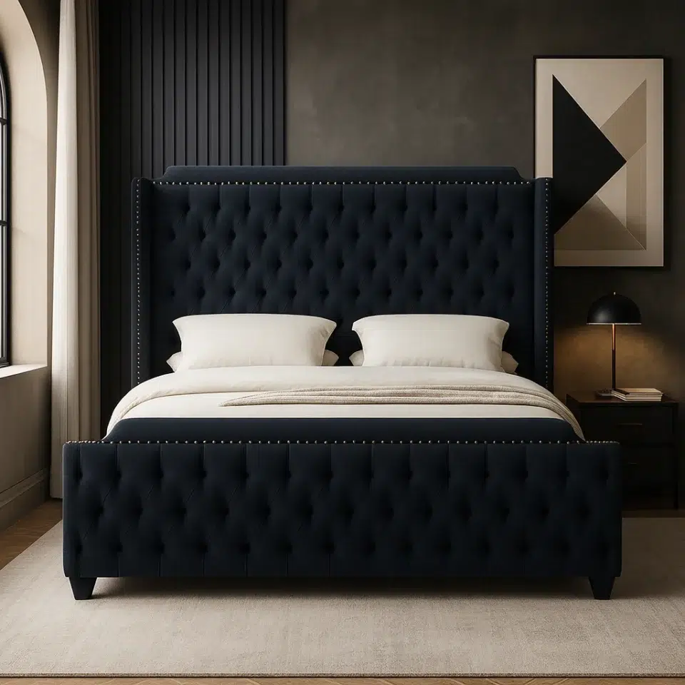 Mary Tufted Panel Bed Frame