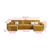 Akra Style Modular Sectional Sofa U-Shaped Sleeper Sofa.