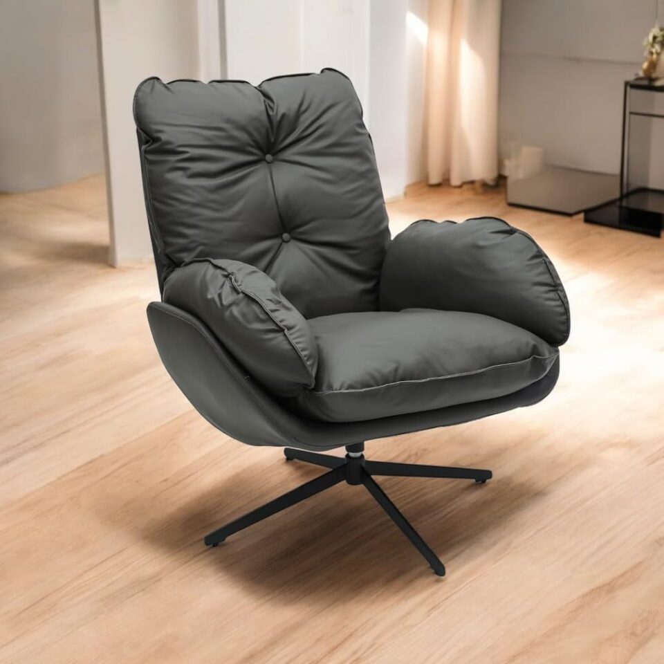 Rwaql Luxe leisure chair 1021- Dark Grey