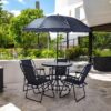 Eito 4-Piece Outdoor Dining Set with umbrella