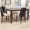 Nansi Marble Dining Table for 4 People Ash Cappuccino