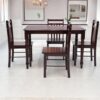 Dining Table Set 4 Seater Mahogany