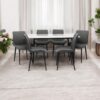 Lili Marble Dining Table for 6 People Grey White