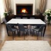 Sameqa 8 Seater Dining Table Set Grey White