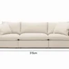 Cloud Sofa 3-Seater Polyester Fabric