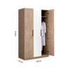 PlanoSpace Modern 3-Door Wardrobe