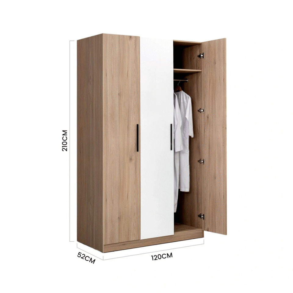 PlanoSpace Modern 3-Door Wardrobe…