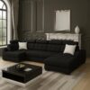Roiru 4-Seater Sectional Sofa Set | Modern L-Shape Corner Couch with Comfortable Cushions for Living Room