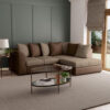 Karnak Winston 3 Seater L-Shape Velvet Sofa – Brown