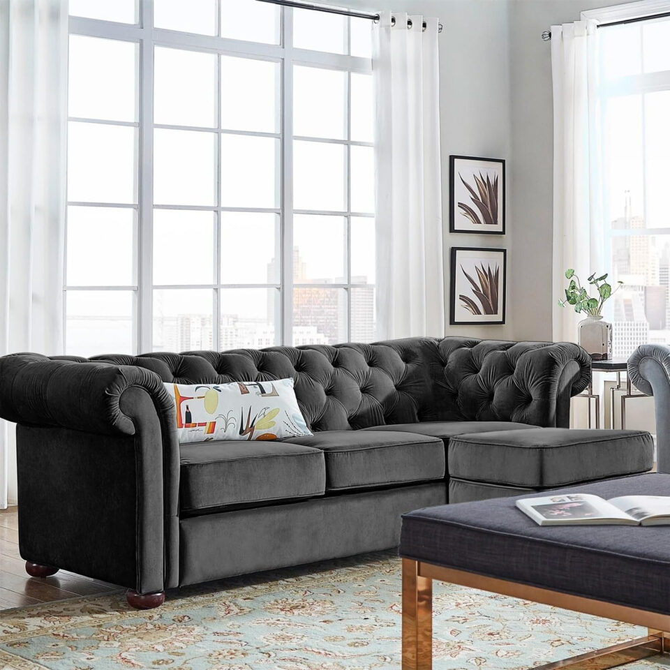 Karnak Barcelona 4 Seater Sofa – Black