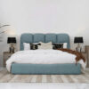 Karnak Merrick Velvet Upholstery Bed – King: 180 x 200cm, Black
