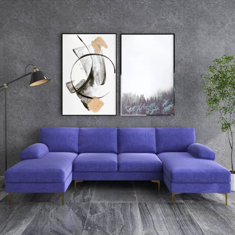 Karnak Leisure 4 Seater Sectional Sofa – Blue