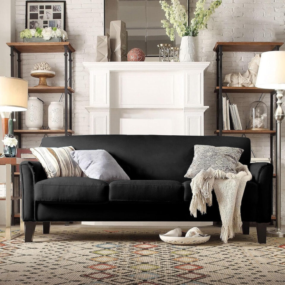 Karnak Hellis Classic 3 Seater Sofa – Black