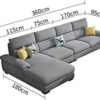 Karnak Chester 4 Seater Sectional Sofa – Blue