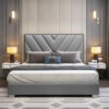 Karnak Quincy Tufted headboard Velvet Upholstery Bed – King: 180 x 200cm, Beige