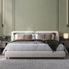 Karnak Naya Double Cushion Upholstered Bed Luxury Modern Bed Frame for Bedroom – Queen: 160 x 200cm