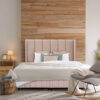 Karnak Grace Upholstered Velvet Bed – Desert Sand, King: 180 x 200cm