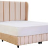 Karnak Grace Upholstered Velvet Bed – Desert Sand, King: 180 x 200cm