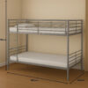 Karnak Heavy Duty Metal Bunk Bed – Steel Frame, Silver Finish | 90×190 cm | Sturdy Bunk Bed for Adults, Kids & Teens | Space-Saving Design | Strong & Durable (With Mattress)