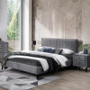 Karnak Farah Upholstered Bed Luxury Modern Bed Frame for Bedroom – Twin: 120 x 200cm