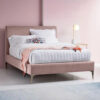 Karnak Garnett Upholstered Velvet Bed – Super King: 200 x 200cm, Baby Pink