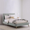 Karnak Garnett Upholstered Velvet Bed – Super King: 200 x 200cm, Baby Pink