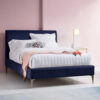 Karnak Garnett Upholstered Velvet Bed – Super King: 200 x 200cm, Baby Pink