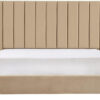 Karnak Crum Upholstered Velvet Bed – Khaki, Twin: 120 x 200cm