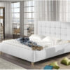 Karnak Finley Tufted Upholstered Velvet Bed – White, Twin: 120 x 200cm