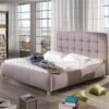 Karnak Finley Tufted Upholstered Velvet Bed – White, Twin: 120 x 200cm